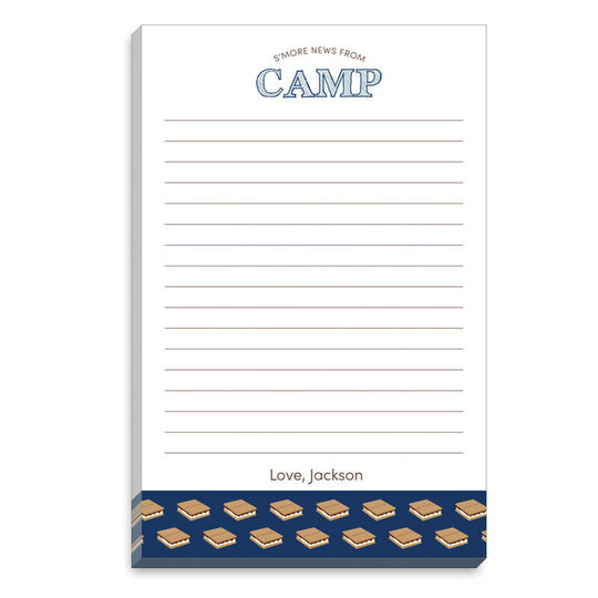 Navy S'More Camp Notepads